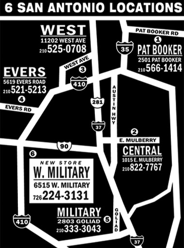 San Antonio Store Map